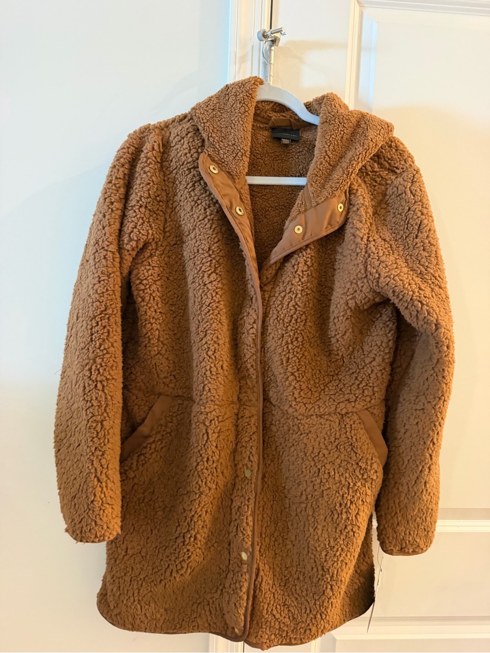 Weatherproof Cozy Teddy Fleece Hooded Coat - Brown